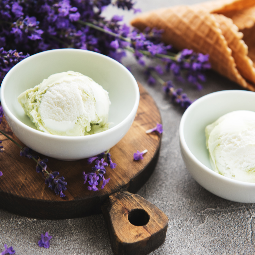 Lavender ice cream